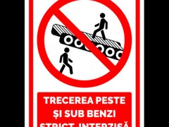 Indicator pentru trecerea peste si sub benzi strict interzisa